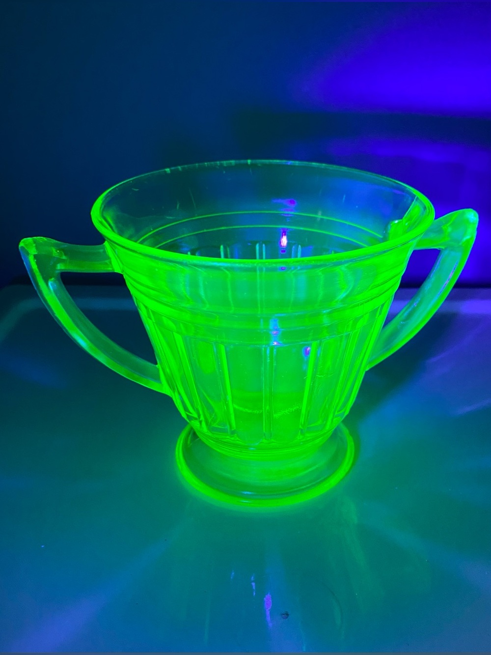 Vintage Hazel Atlas Uranium Sugar Bowl